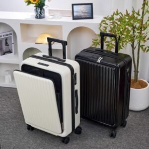 Lightweight Front Open Luggage with USB Charging Port, TSA Lock