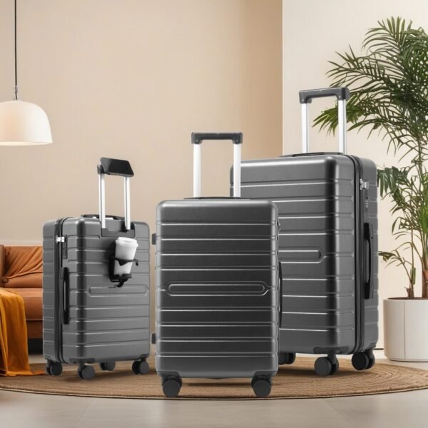 3pcs Set Lightweight Luggage with TSA Lock, Spinner Wheels
