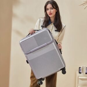 Luggage with Front Opening Compartment|USB Charging Port
