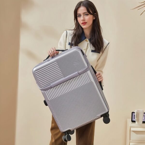 Luggage with Front Opening Compartment|USB Charging Port