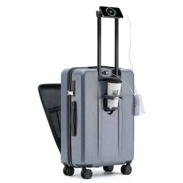 Lightweight Front Open Luggage with USB Charging Port, TSA Lock - Image 5